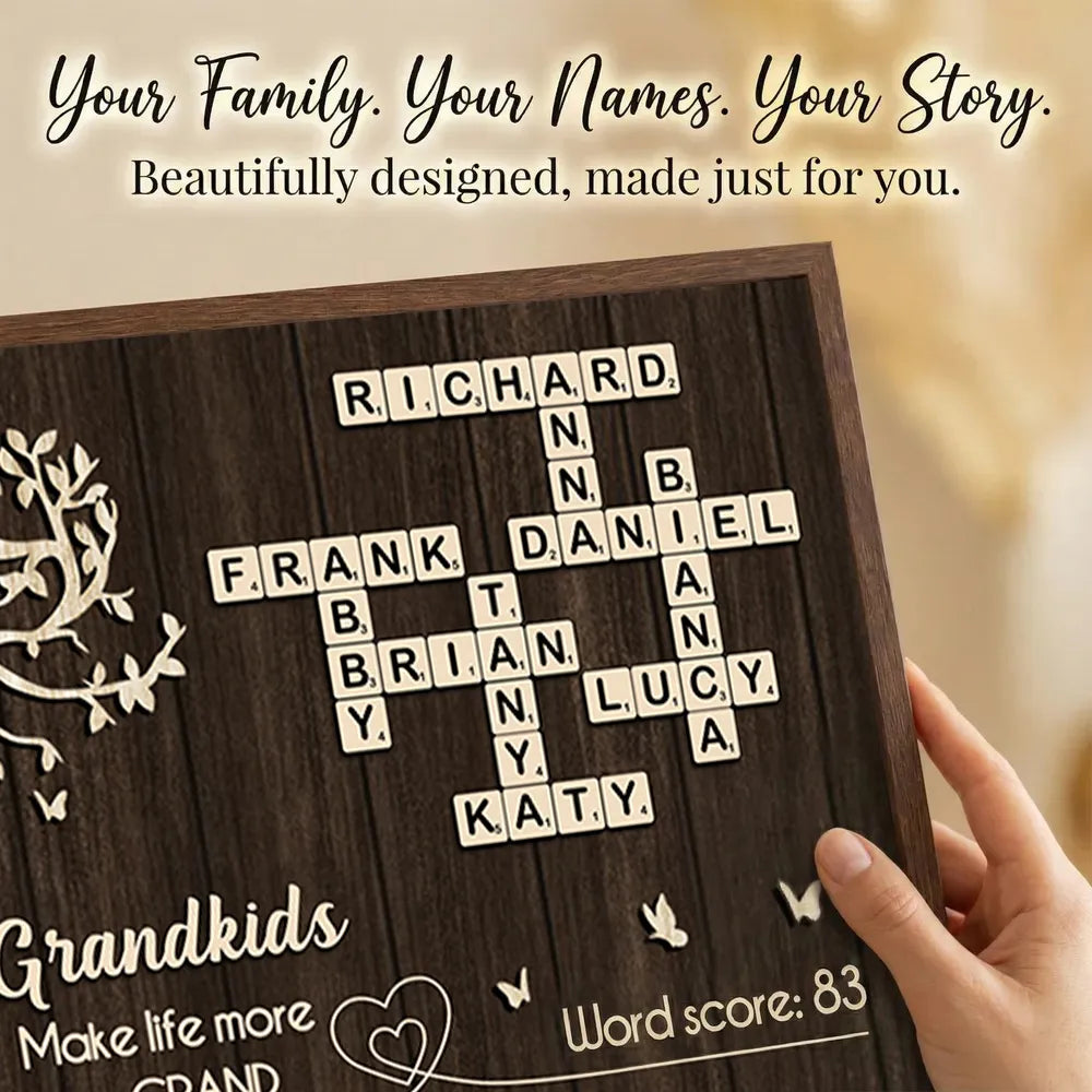 Personalized Family Tree Wall Art for Grandparents - Custom Names Decor Poster or Canvas MagicInPrints