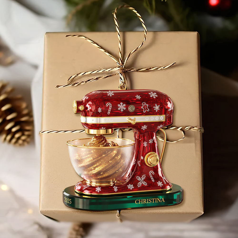 Bake with Love: Personalized Baking Mixer Ornament - Custom Gift for Baking Enthusiasts, Friends and Family Ornament MagicInPrints