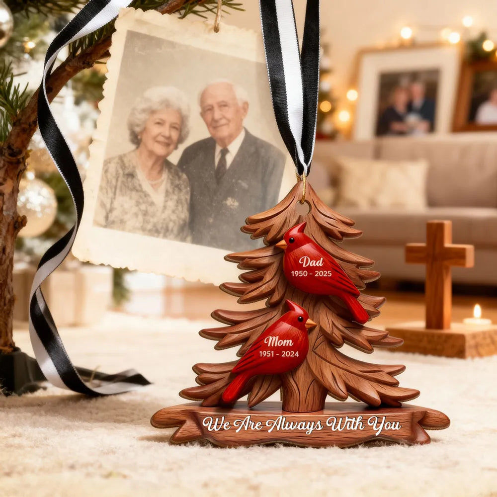 Personalized Memorial Ornament for Family - Cardinal Design Keepsake Ornament MagicInPrints