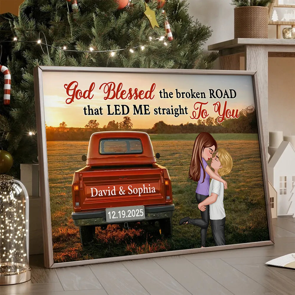 Personalized Romantic Wall Art for Couples - Anniversary Gift Poster or Canvas MagicInPrints
