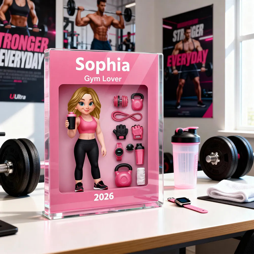 Custom Gym Enthusiast Figurine for Fitness Lovers - Personalized Gift Plaque MagicInPrints