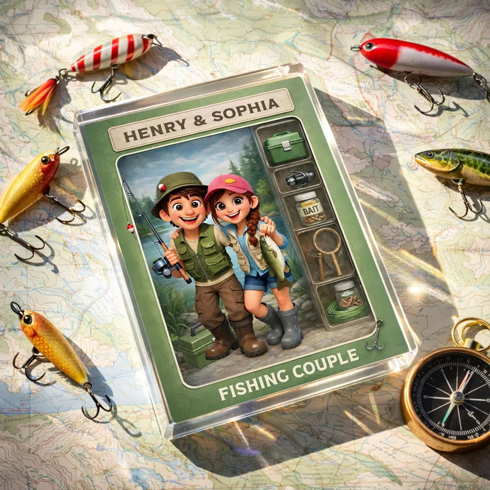 Personalized Fishing Couple Plaque for Couples - Perfect Gift for Fishing Enthusiasts Plaque MagicInPrints