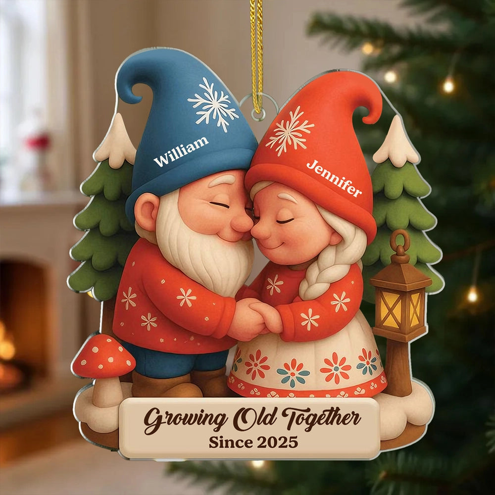 Personalized Couple Christmas Ornament for Couples - Growing Old Together Ornament MagicInPrints