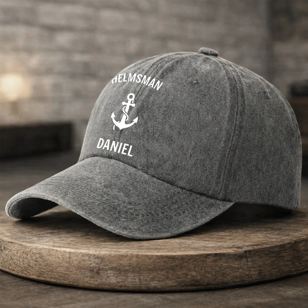 Personalized Nautical Cap for Men with Anchor Design - Custom Gift for Sailors Hat MagicInPrints
