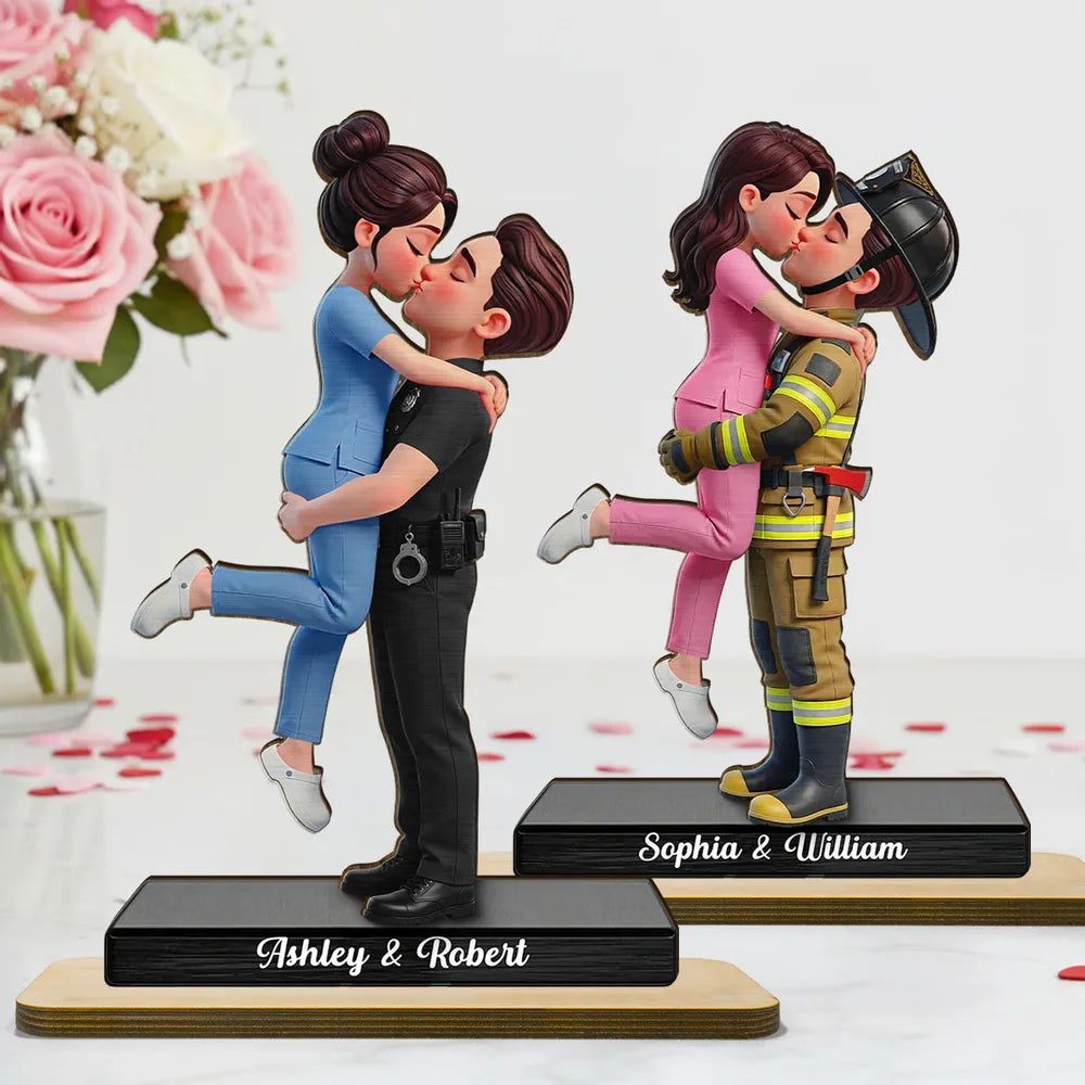 Custom Couple Figurine Personalized Romantic Gift - Anniversary or Wedding Plaque MagicInPrints