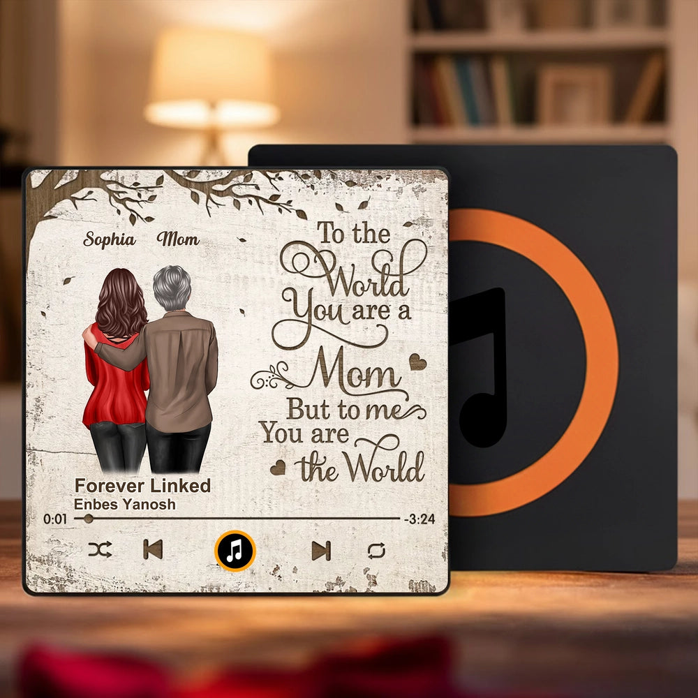 Personalized Music Plaque for Mom - Sentimental Gift for Mother's Day or Birthday Fridge Magnet MagicInPrints