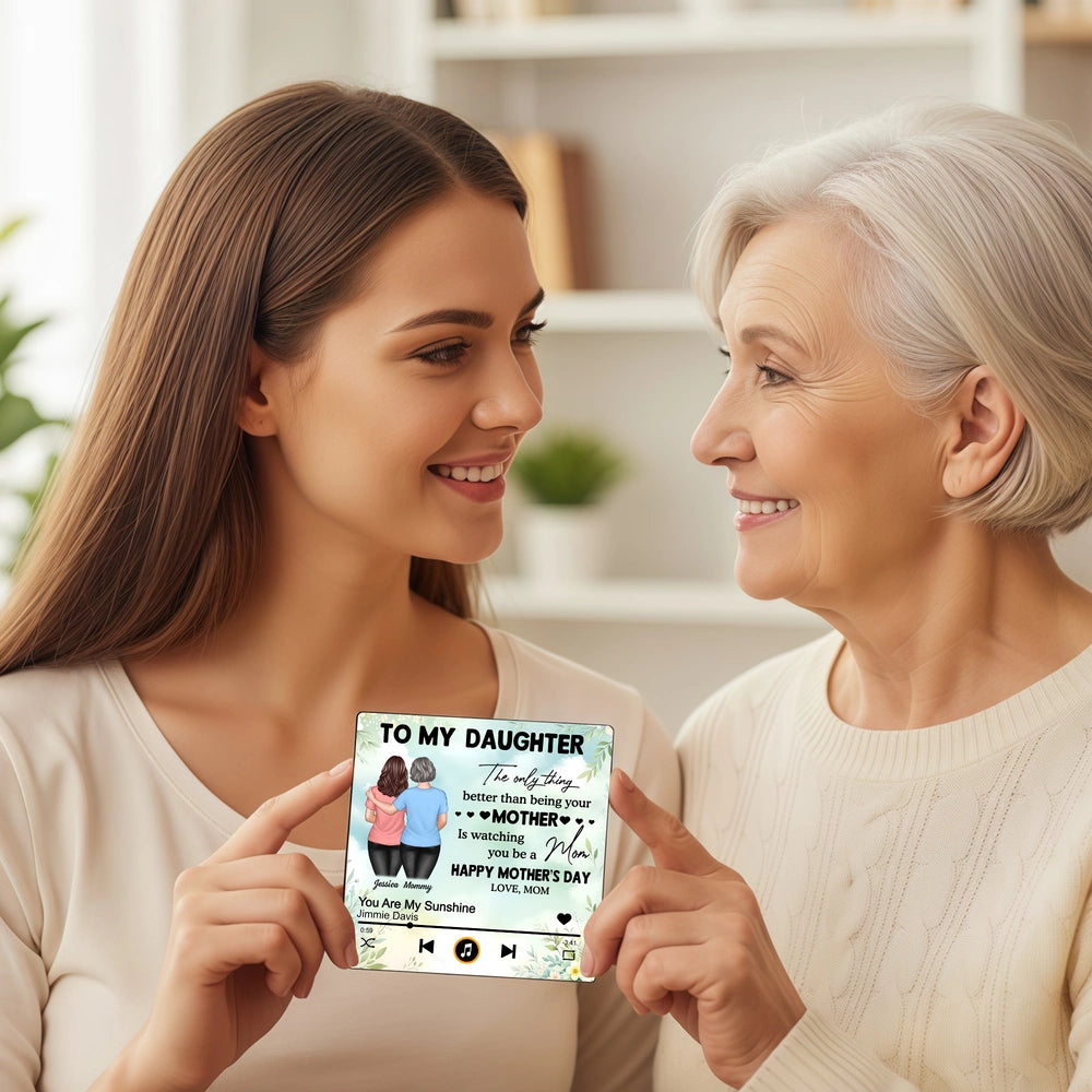 Personalized Music Plaque for Daughter - Heartfelt Mother's Day Gift Fridge Magnet MagicInPrints