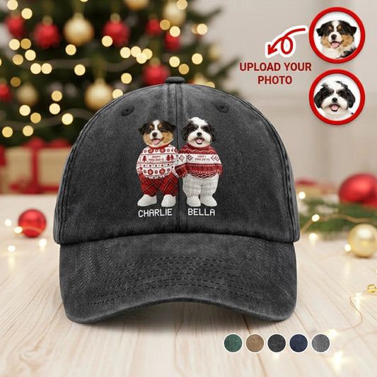 Custom Pet Photo Embroidered Hat for Dog Lovers - Perfect Christmas Gift Hat MagicInPrints