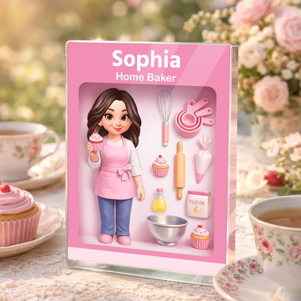 Personalized Acrylic Block for Home Bakers - Custom Gift for Kitchen Decor Plaque MagicInPrints