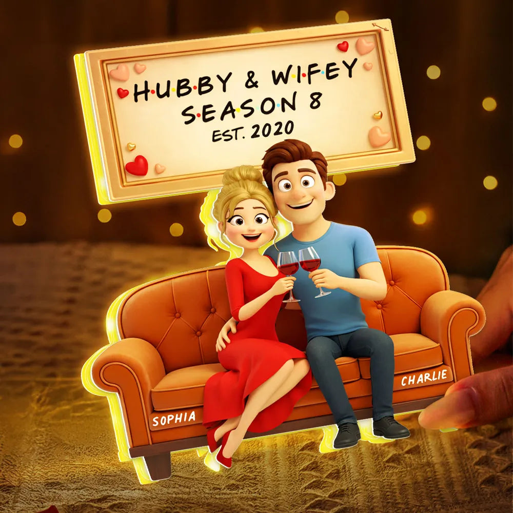 Custom Cartoon Couple Figurine for Anniversary - Personalized Gift Plaque MagicInPrints