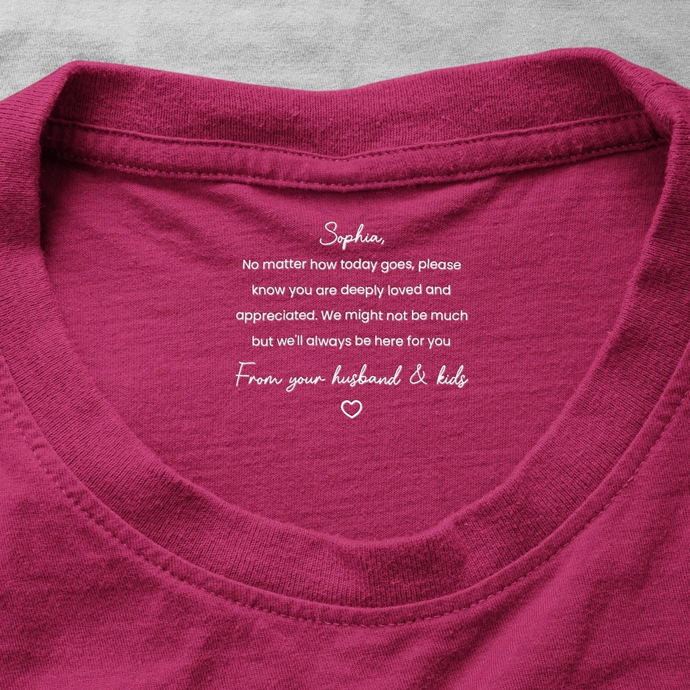 Personalized Mother's Day T-Shirt for Mom - Heartfelt Message from Family Cloth MagicInPrints