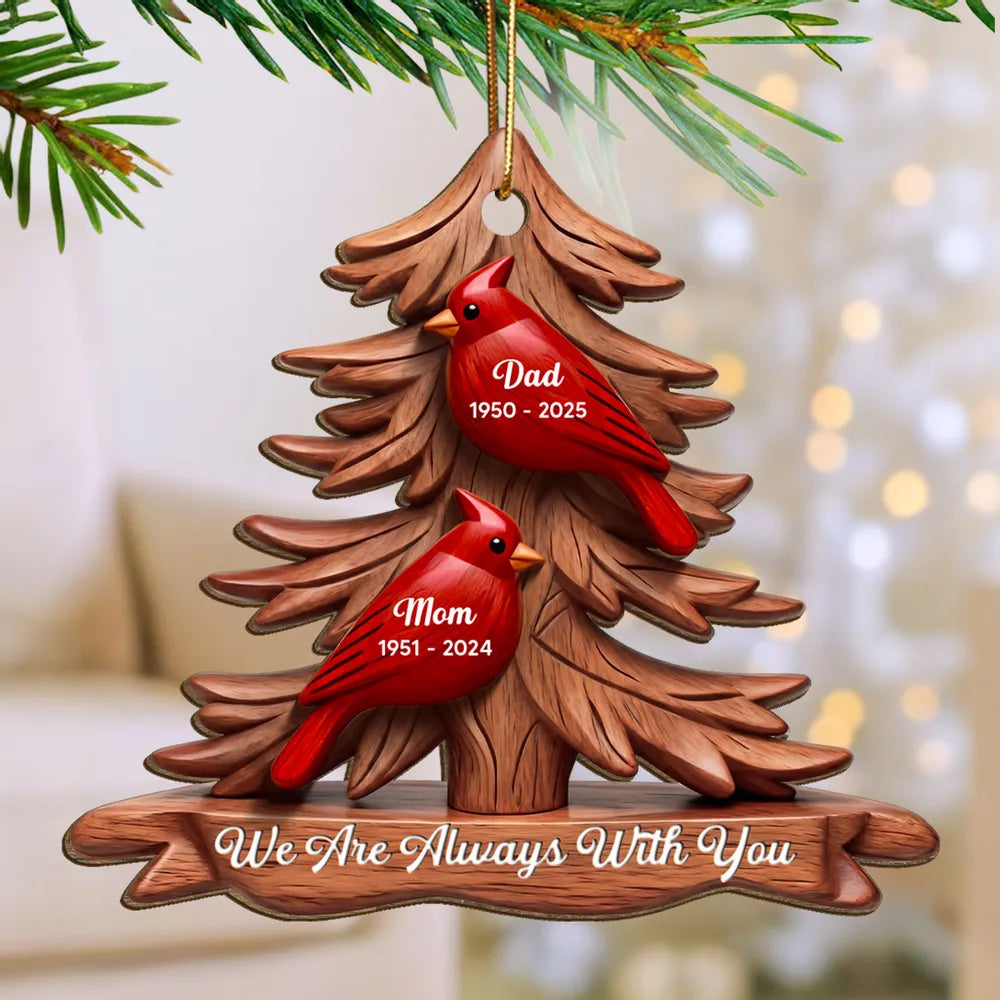 Personalized Memorial Ornament for Family - Cardinal Design Keepsake Ornament MagicInPrints
