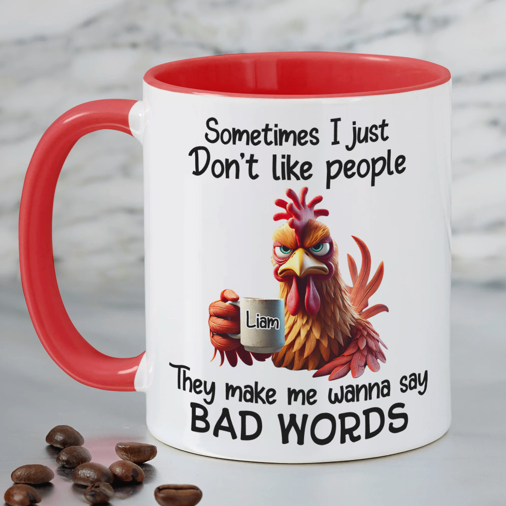 Funny Personalized Coffee Mug for Coworkers - Bad Words Design Coffee Mug PopCulturePrints