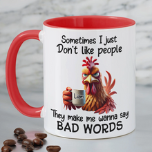 Load image into Gallery viewer, Funny Personalized Coffee Mug for Coworkers - Bad Words Design Coffee Mug PopCulturePrints
