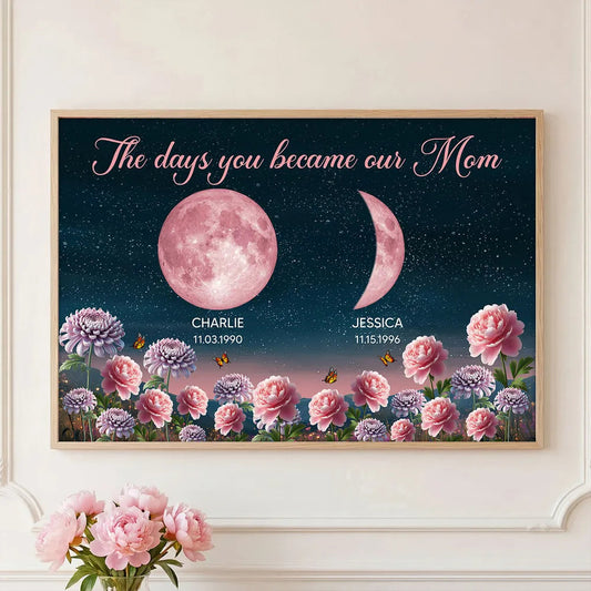 Personalized Moon Phase Canvas Print for Mom - Sentimental Gift for Mother's Day Poster or Canvas MagicInPrints