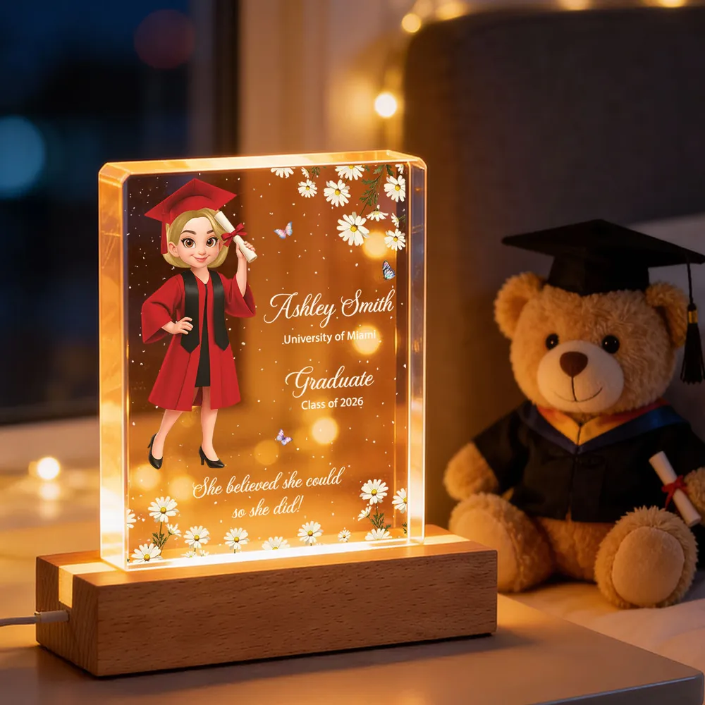 Personalized Graduation LED Light for Graduates - Class of 2026 Gift Plaque MagicInPrints