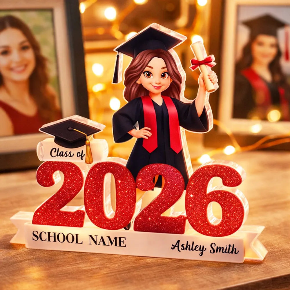 Custom Graduation Figurine for Class of 2026 - Personalized Keepsake Gift Plaque MagicInPrints