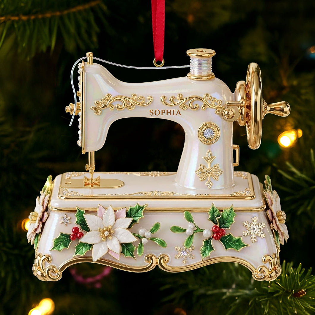 Sewing Machine Ornament - A Personalized Touch for Sewing Enthusiasts Ornament MagicInPrints