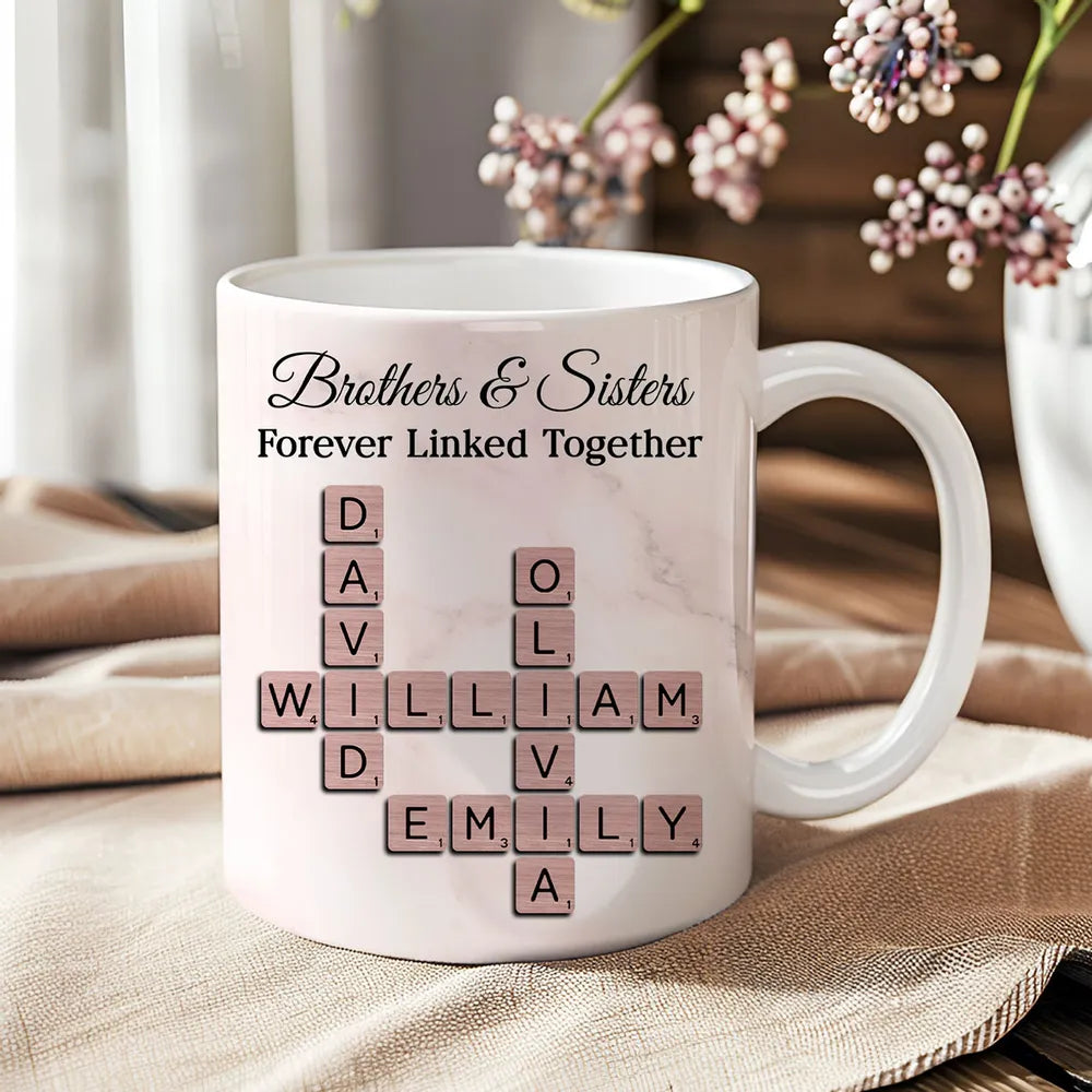 Personalized Family Mug for Siblings - Custom Name Design Cup MagicInPrints