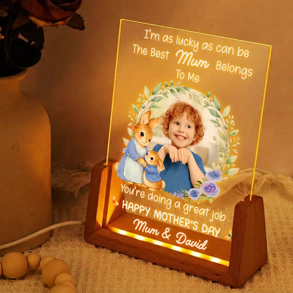 Personalized LED Acrylic Photo Frame for Mom - First Mother's Day Gift Plaque MagicInPrints