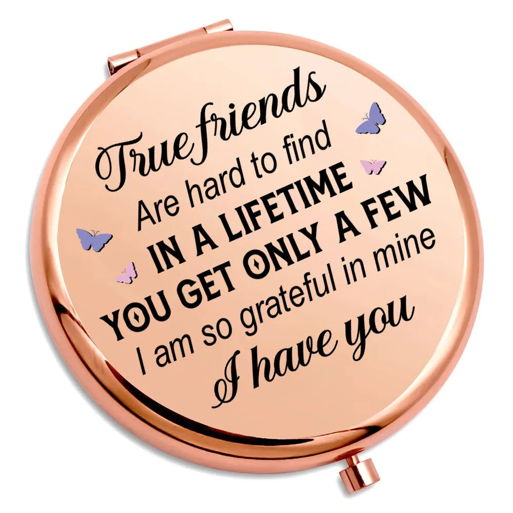 Personalized Compact Mirror for Friends - Sentimental Gift for Best Friend Beauty Tools MagicInPrints