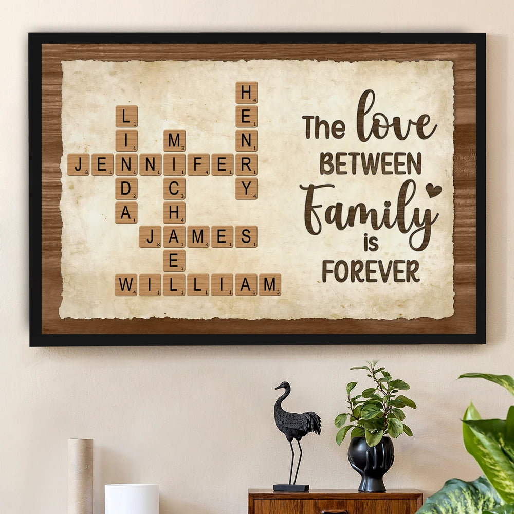 Personalized Family Crossword Wall Art for Home Decor - Sentimental Gift Poster or Canvas MagicInPrints