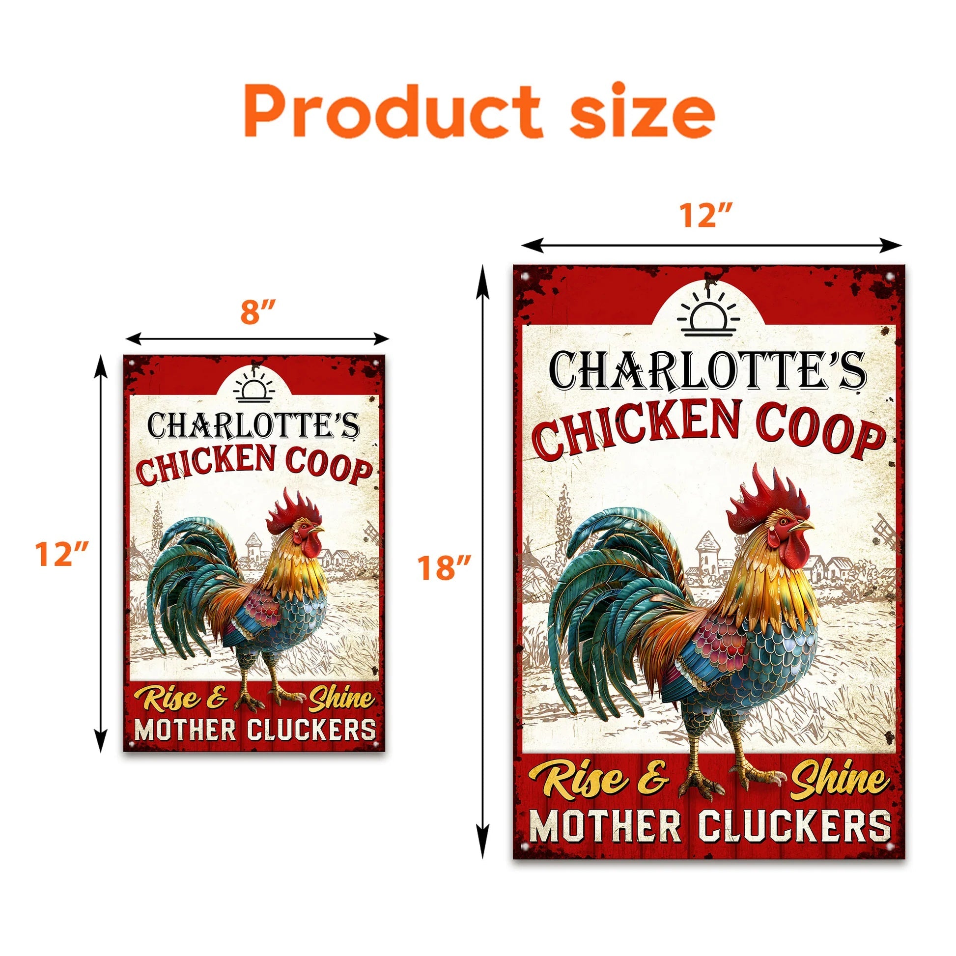 Personalized Metal Chicken Coop Sign for Farmers - Rustic Farm Decor Poster or Canvas MagicInPrints