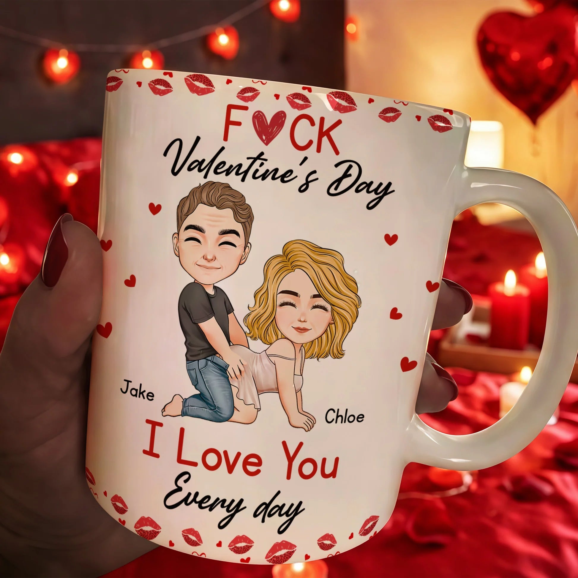 Personalized Romantic Couple Mug for Valentine's Day - I Love You Gift Cup MagicInPrints