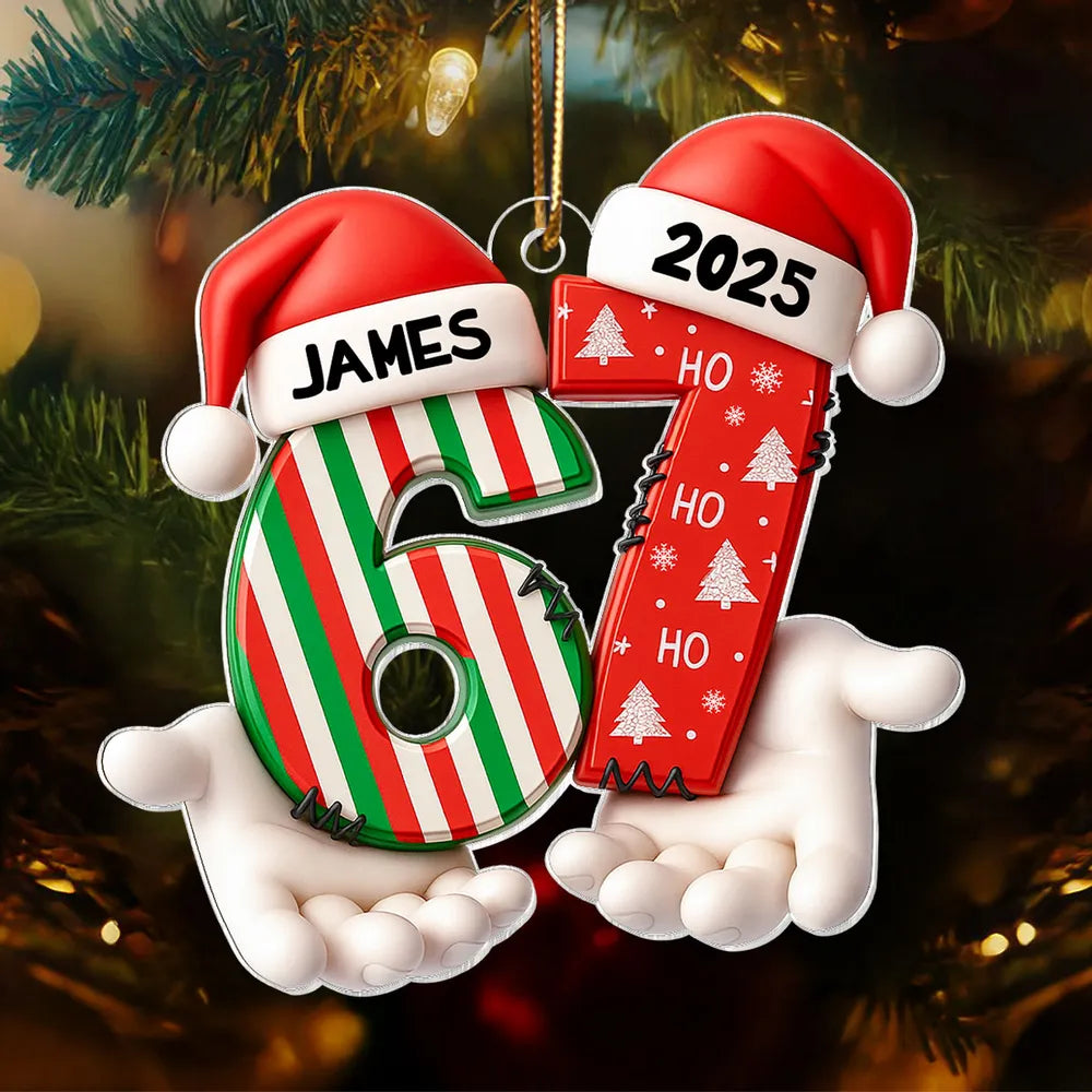 Personalized Christmas Ornament for Adults - Custom Name and Year Decoration Ornament MagicInPrints
