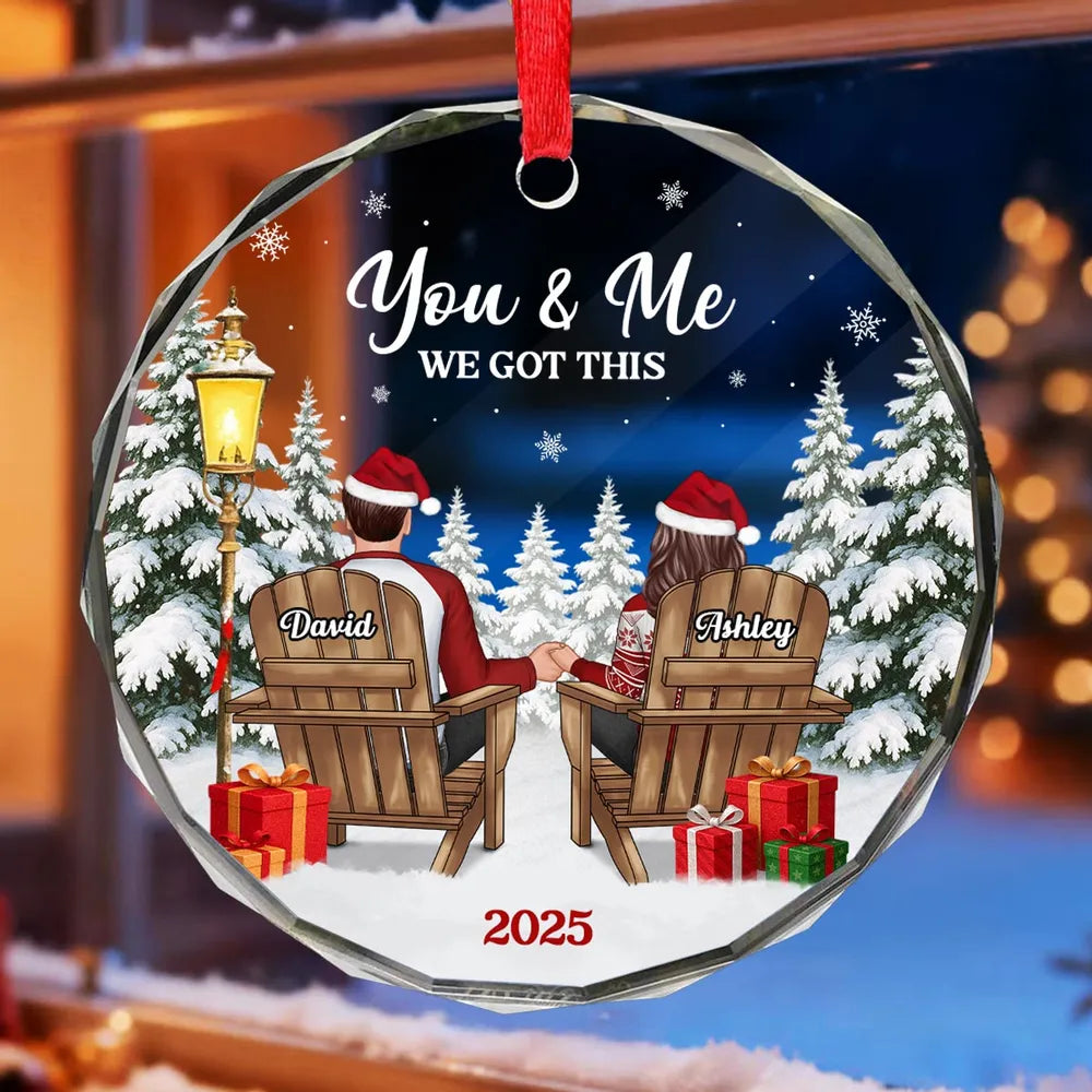 Personalized Couple Christmas Ornament - Romantic Holiday Keepsake 2025 Ornament MagicInPrints