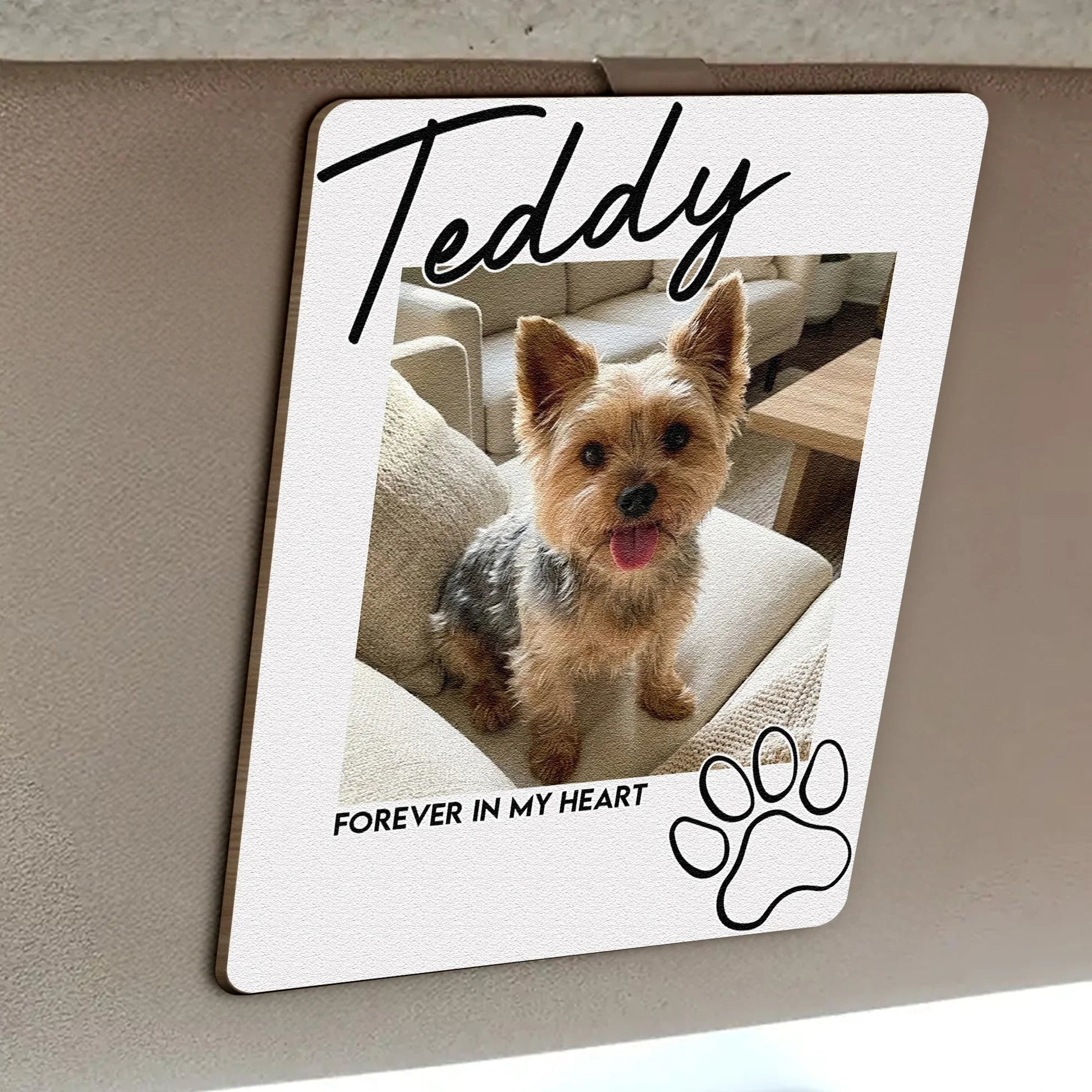 Custom Pet Memorial Plaque for Dog Lovers - Forever in My Heart Car Hanger MagicInPrints