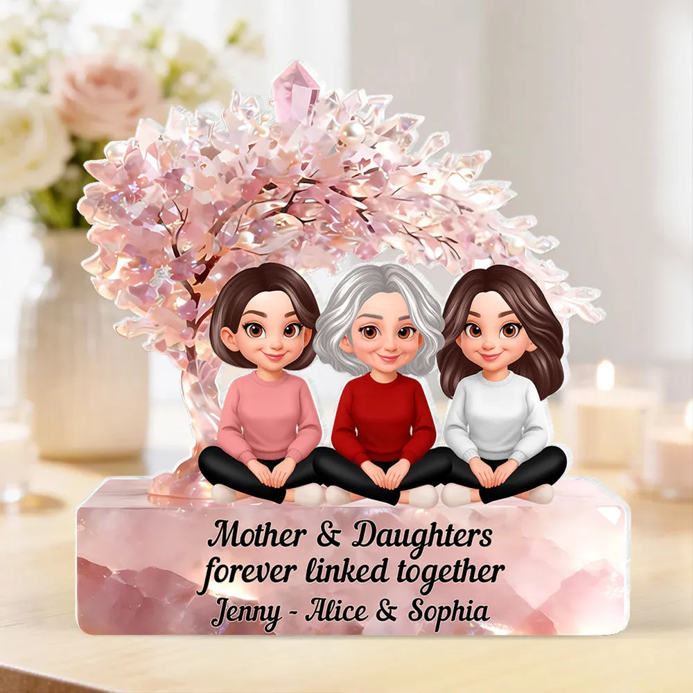 Personalized Mother & Daughters Crystal Ornament - Sentimental Family Gift Plaque MagicInPrints