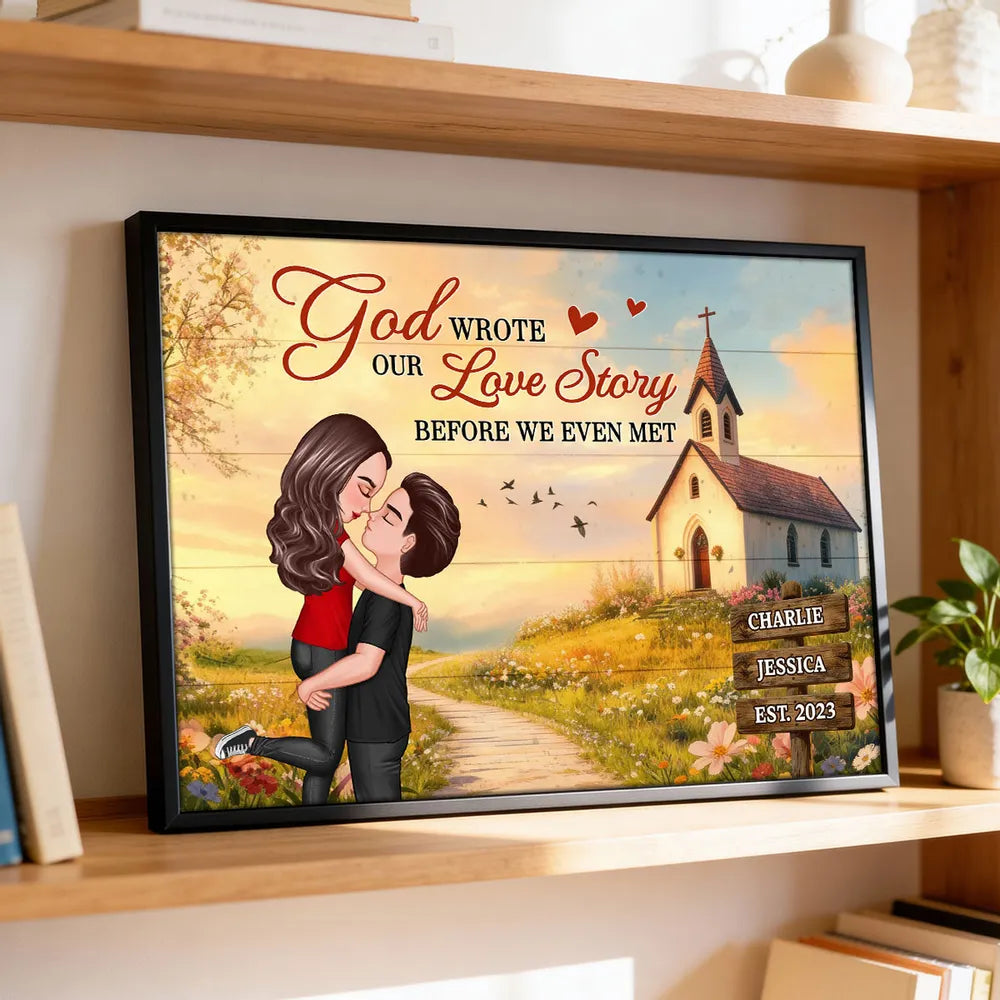 Personalized Romantic Couple Art Print for Home Decor - Anniversary Gift Poster or Canvas MagicInPrints