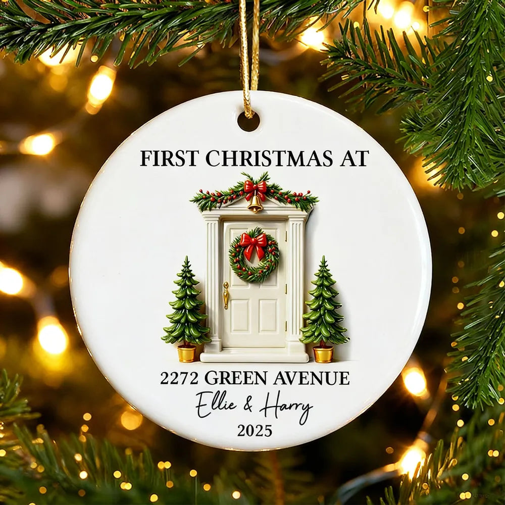 Personalized Christmas Ornament for Home - First Christmas Keepsake 2025 Ornament MagicInPrints