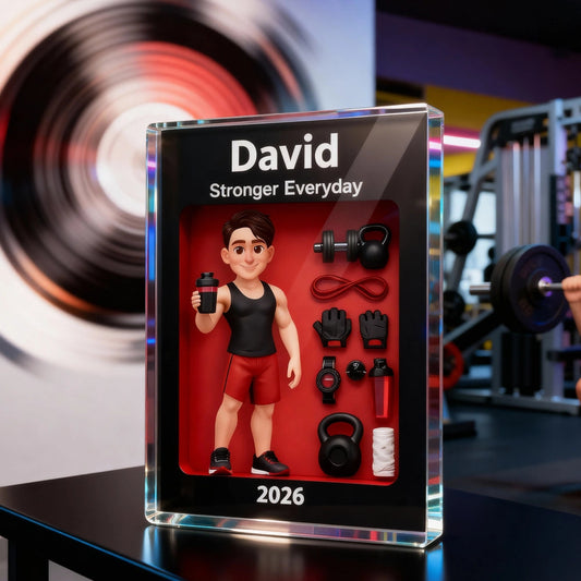 Custom Gym Enthusiast Figurine for Fitness Lovers - Personalized Gift Plaque MagicInPrints