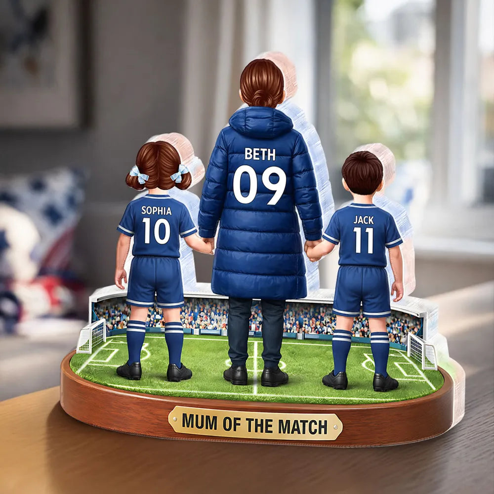 Personalized Soccer Family Figurine for Mom - Unique Mother's Day Gift Plaque MagicInPrints