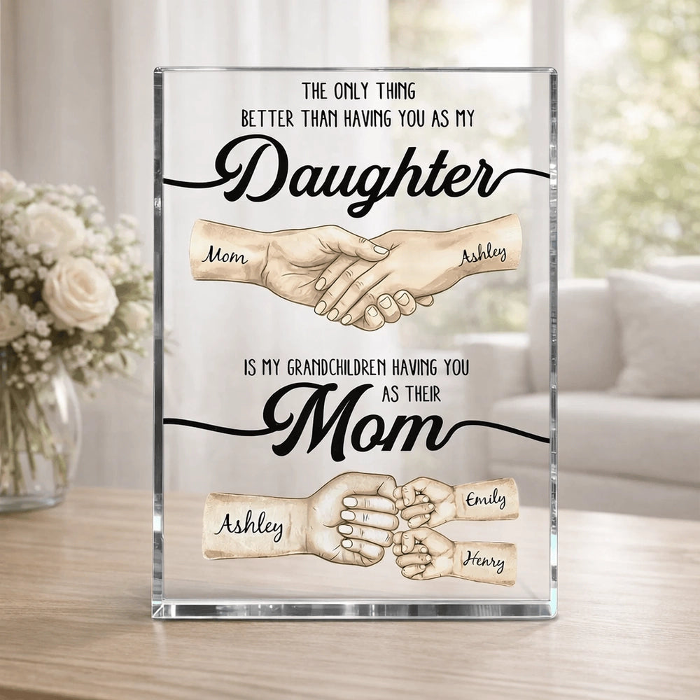 Personalized Acrylic Plaque for Mom and Daughter - Sentimental Gift for Mother's Day Plaque MagicInPrints