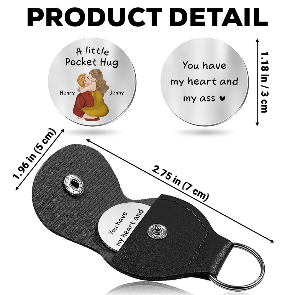 Personalized Pocket Hug Keychain for Couples - Sentimental Gift Keychain MagicInPrints