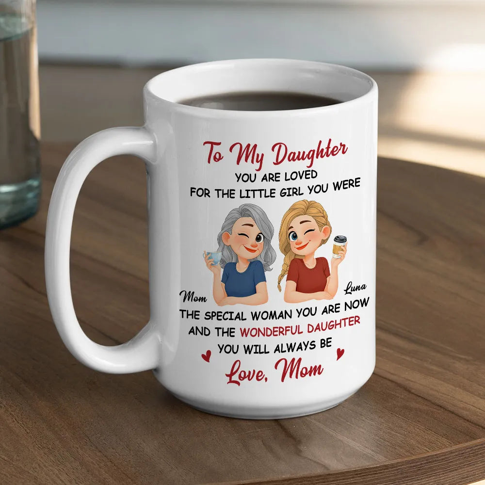 Personalized Coffee Mug for Daughter - Heartfelt Message from Mom Cup MagicInPrints