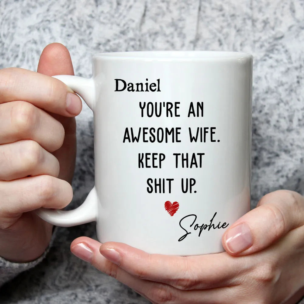 Personalized Mug for Wife - Funny Message from Husband Cup MagicInPrints