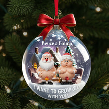 Load image into Gallery viewer, &quot;I Want to Grow Old With You&quot; - Funny Old Couple Personalized Christmas Ornament Ornament MagicInPrints
