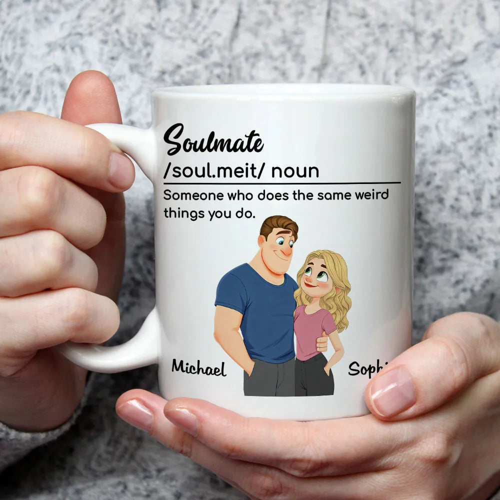 Personalized Soulmate Coffee Mug for Couples - Romantic Gift Cup MagicInPrints