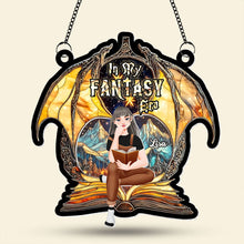 Load image into Gallery viewer, Personalized Fantasy Book Lover Suncatcher Ornament Ornament PopCulturePrints
