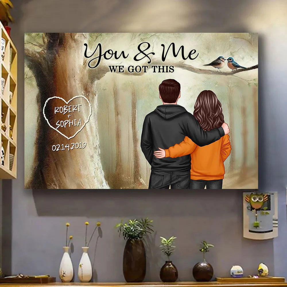 Personalized Couple Canvas Art for Couples - Romantic Anniversary Gift Poster or Canvas MagicInPrints