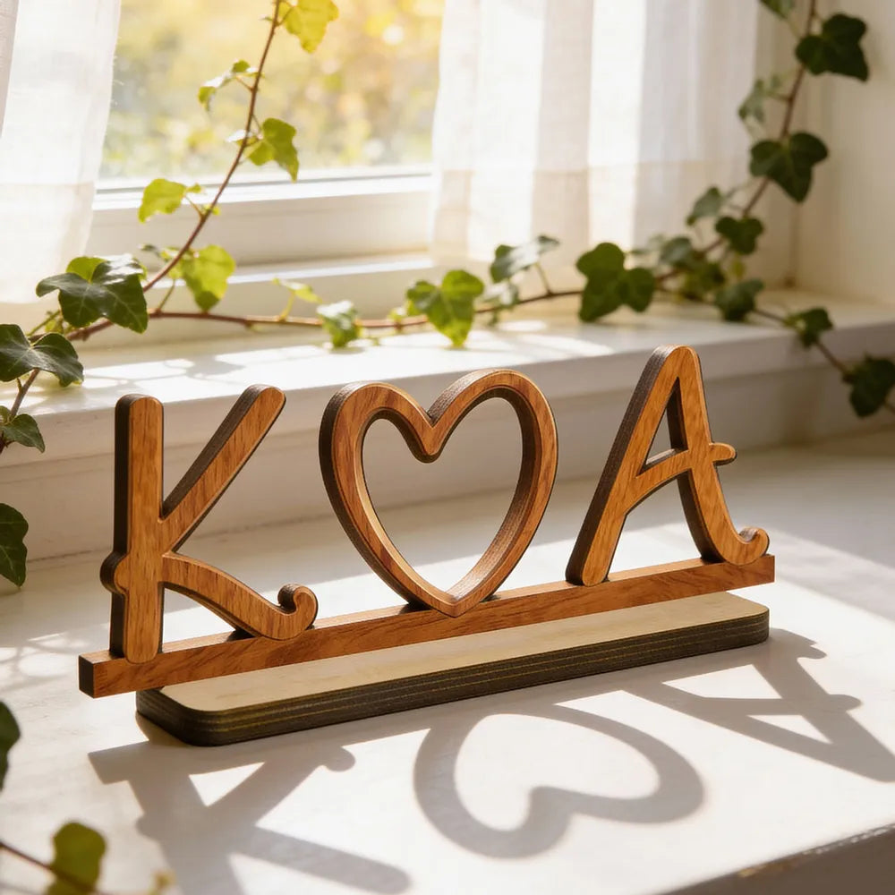Personalized Wooden Love Sign Decor for Couples - Romantic Home Accent Plaque MagicInPrints