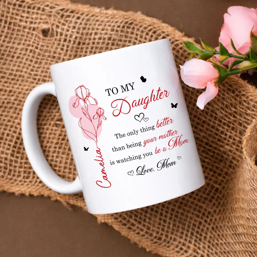 Personalized Ceramic Mug for Daughter - Heartfelt Mother's Day Gift Cup MagicInPrints