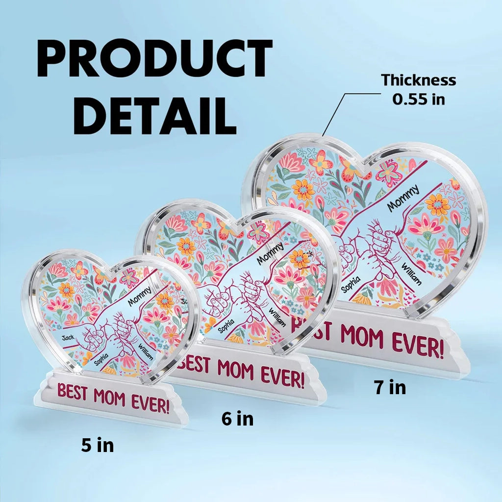 Personalized Heart-Shaped Acrylic Plaque for Mom - Mother's Day Gift Plaque MagicInPrints