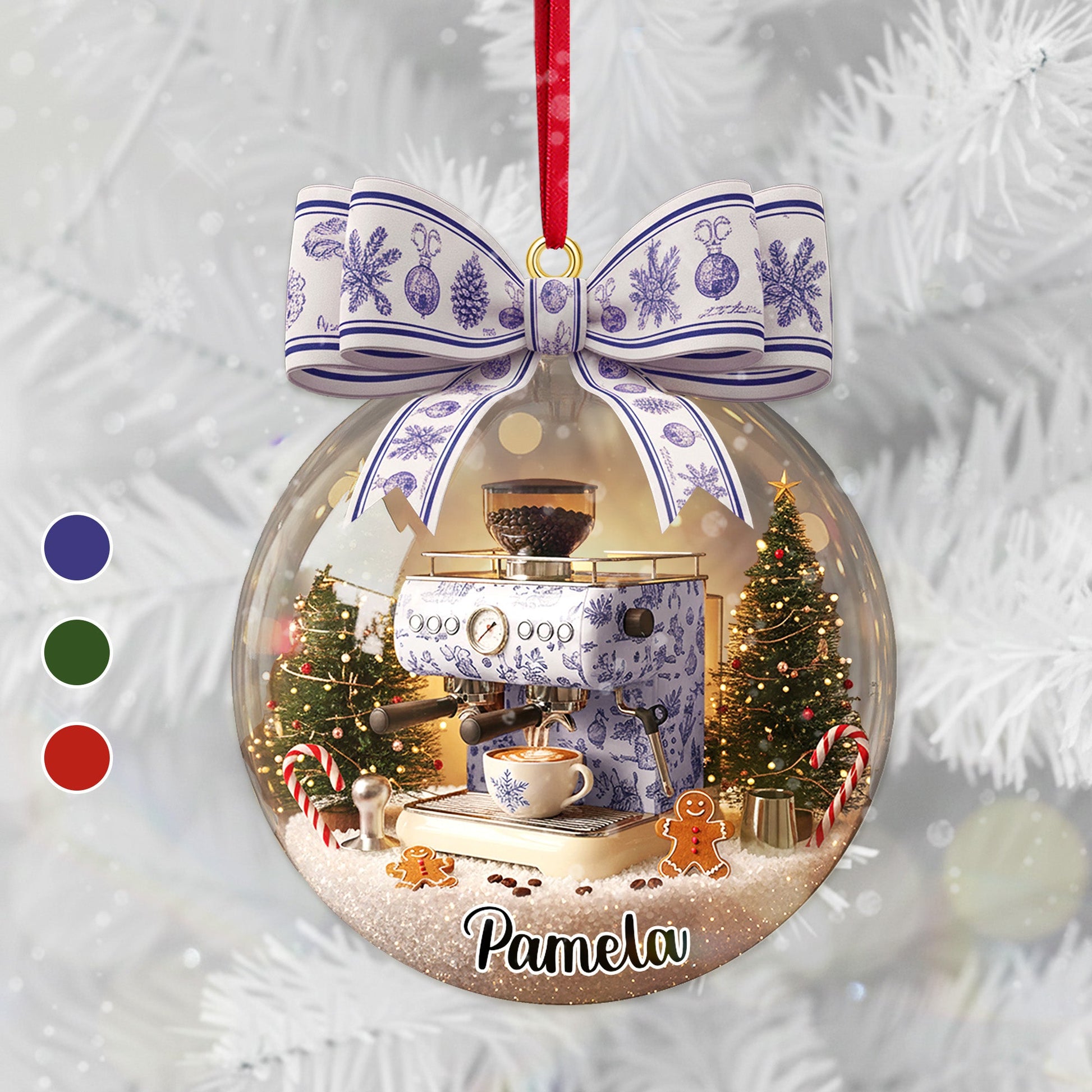 Christmas Coffee Lover Ornament - Personalized Gift For Coffee Lover Ornament Ornament MagicInPrints