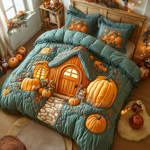 Cozy Up Your Space – Rustic Maple 3-Piece Quilted Bedding Set – Gift for Home Decor Lovers Quilted Bedding Set V2 MagicInPrints