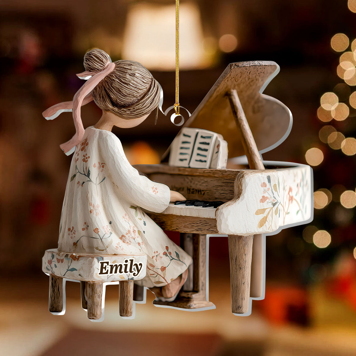 Personalized Piano Player Ornament for Kids - Christmas Decoration Ornament MagicInPrints